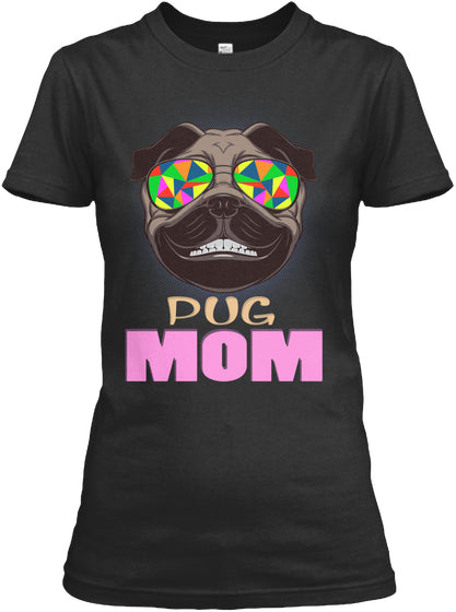 Funny Pug Smiling With Glasses Mom