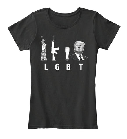 LGBT- Liberty gun beer trump T-shirt