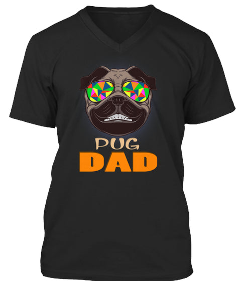 Funny Pug Smiling With Glasses Dad