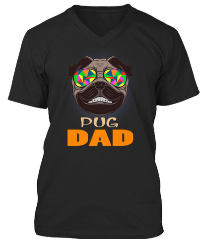 Funny Pug Smiling With Glasses Dad