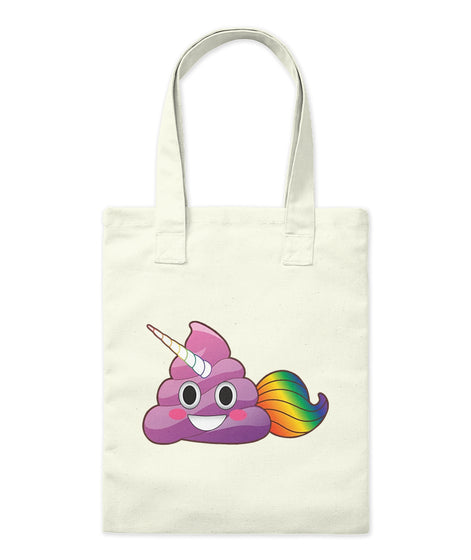 Cute Magical Unicorn Poop Emoji with Rainbow Tail