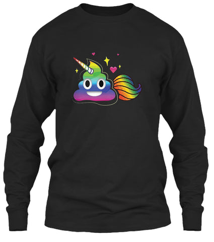 Cute Girl Rainbow Emoji Poop T-Shirt