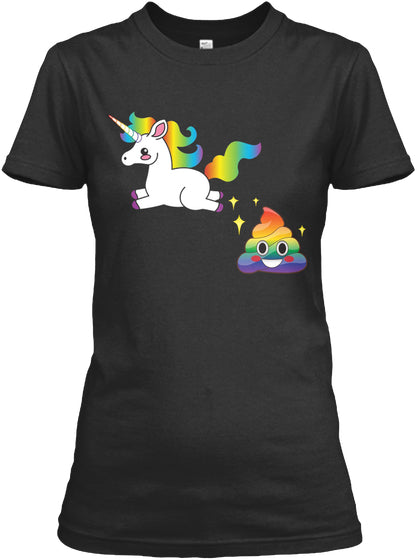 FUNNY EMOJI UNICORN POOP T-SHIRT - CUTE