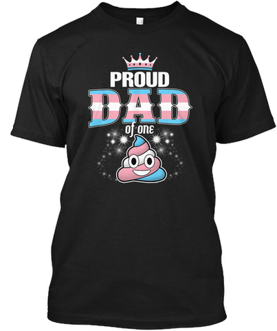 Proud dad of one poop emoji LGBT Tshirt