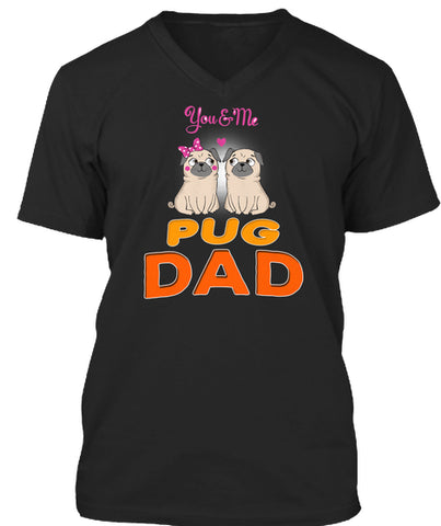 Funny Pug And Lettering Dad