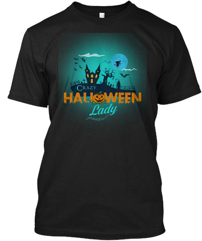 CRAZY HALLOWEEN LADY tshirt