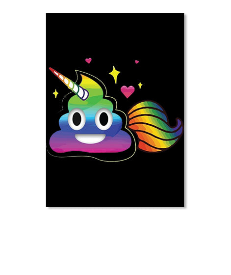 Cute Girl Rainbow Emoji Poop T-Shirt
