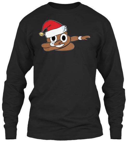 Funny Santa Dabbing Poop Emoji