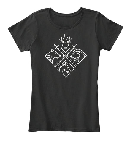 LOGO HOUSE GAME OF THRONESS T SHIRT