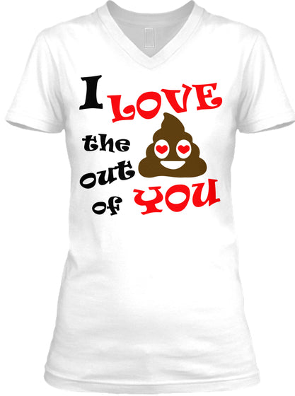 Funny Valentines Day Emoji Poop Gift T-Shirt