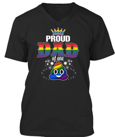 Proud Dad of one poop emoji LGBT Tshirt