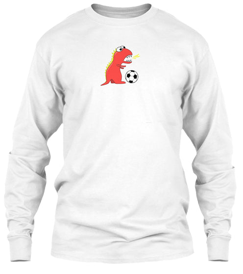 Funny Cartoon Dinosaur Soccer Shirt