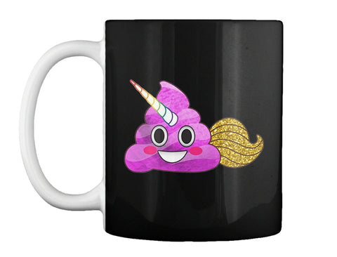 Cute Unicorn Poop Emoji Gold Rainbow