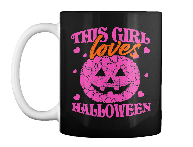 THIS GIRL LOVES HALLOWEEN T SHIRT PINK