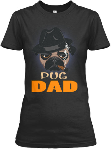 Funny Pug Dad With Cigar