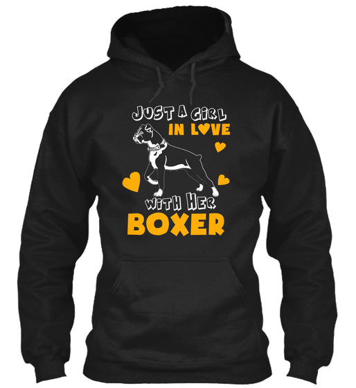 Funny Pet Tee Love With Her Boxer
