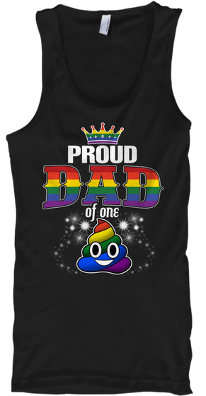 Proud Dad of one poop emoji LGBT Tshirt