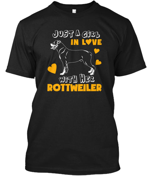 Funny Pet Tee Love With Her Rottweiler
