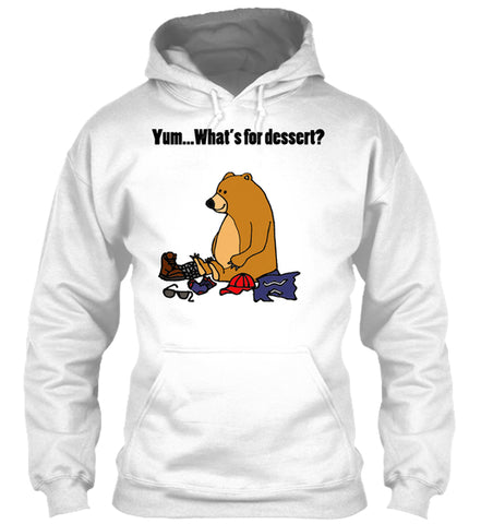 Funny Brown Bear Eating Hiker Cartoon