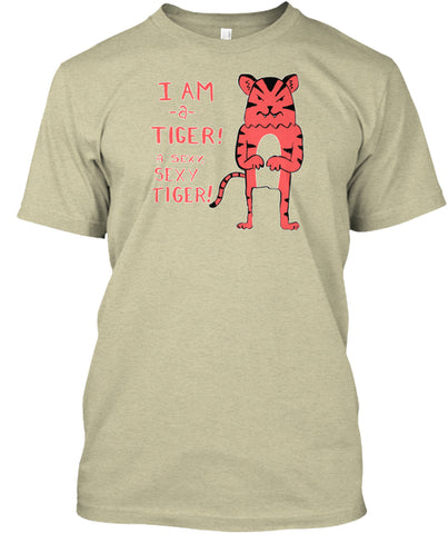 Sexy Tiger funny cartoon illustration w