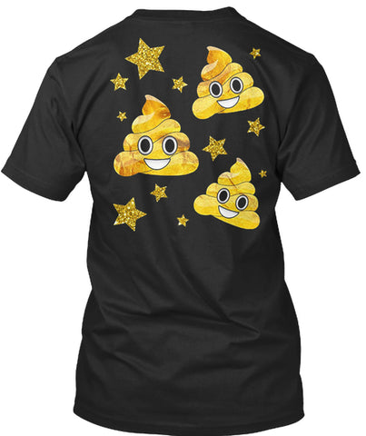 FUNNY GOLD EMOJI POOP STARS GOLDEN POO C