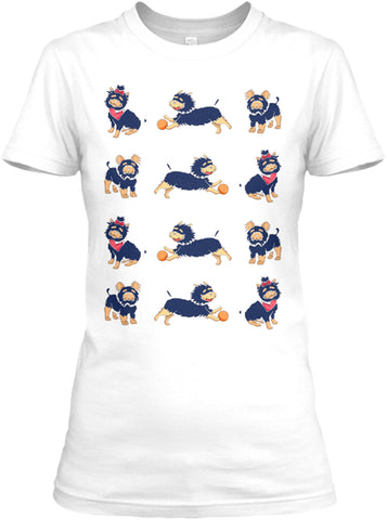 Funny yorkie cartoon T shirt