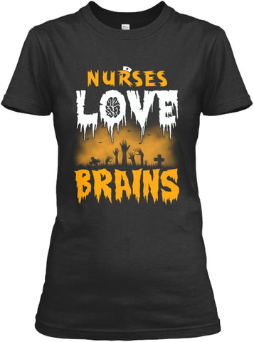 Nurses Love Brains Halloween Tank Top