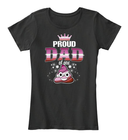 Proud dad of one poop emoji LGBT Tshirt