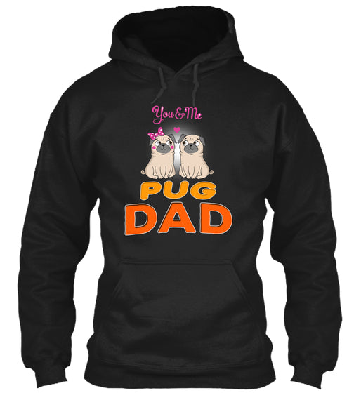 Funny Pug And Lettering Dad