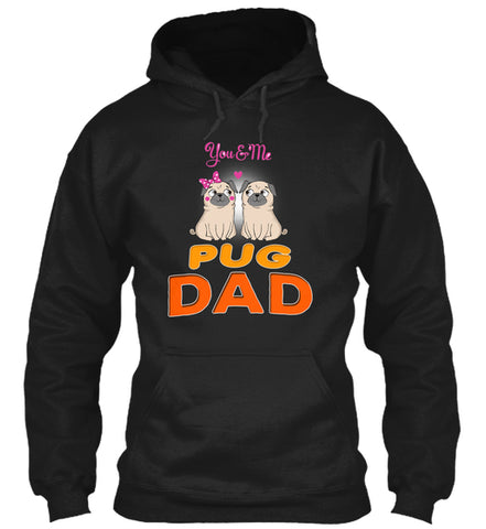 Funny Pug And Lettering Dad