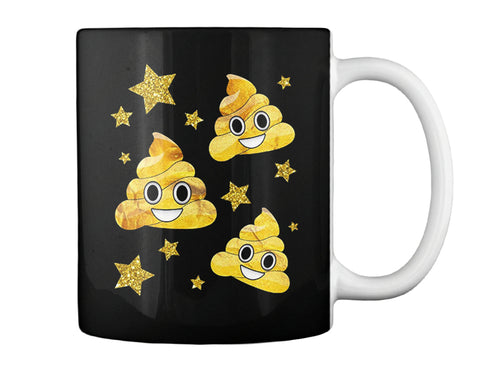 FUNNY GOLD EMOJI POOP STARS GOLDEN POO C
