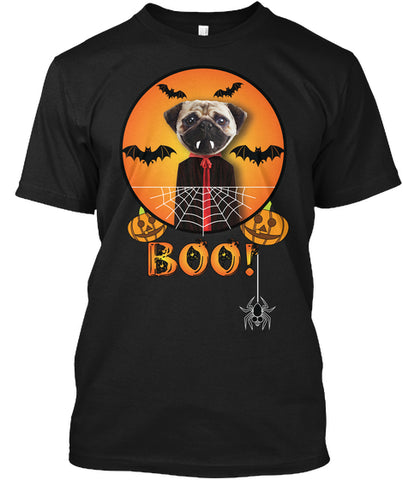 Vampire Pug Boo  Halloween Unique Tee