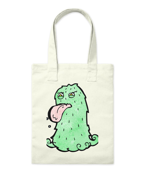 funny green hairy monster cartoon