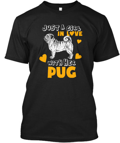 Funny Pet Tee Love With Her Pug