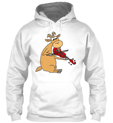 Funny Funky Goat Playing the Fiddle Cartoon
