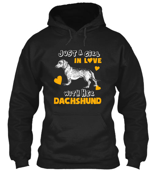 Funny Pet Tee Love With Her Dachshund