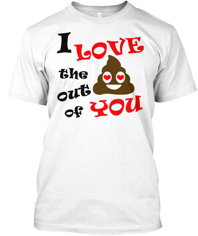 Funny Valentines Day Emoji Poop Gift T-Shirt