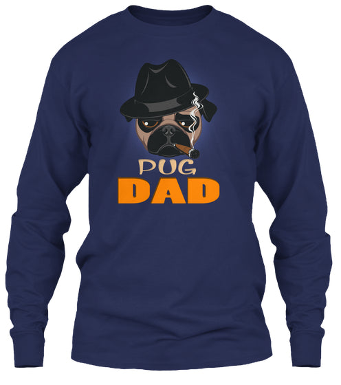 Funny Pug Dad With Cigar