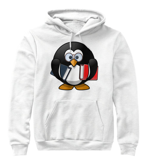 Cute Cartoon Smart Bookworm Penguin