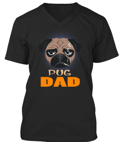 Funny Pug Dad Dog Smoking A Cigarette