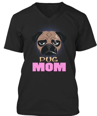Funny Pug Mom Dog Smoking A Cigarette