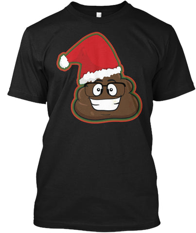 Poop Emoji with Santa Cap amp; Eye Glasses