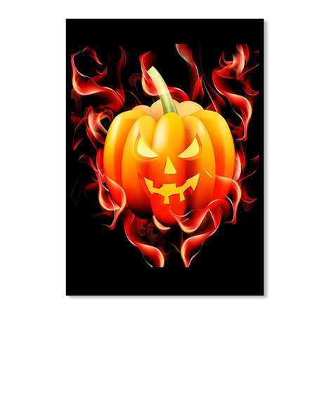 FLAMING PUMPKIN Halloween T-Shirt Jackol
