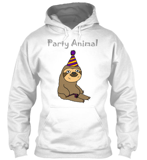 Funny Funky Sloth Party Animal Cartoon