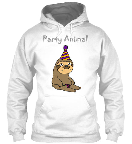 Funny Funky Sloth Party Animal Cartoon