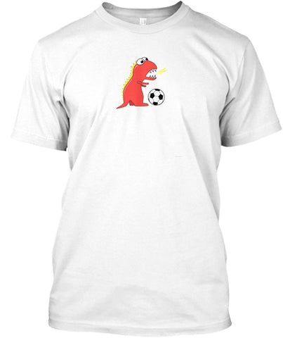 Funny Cartoon Dinosaur Soccer Shirt