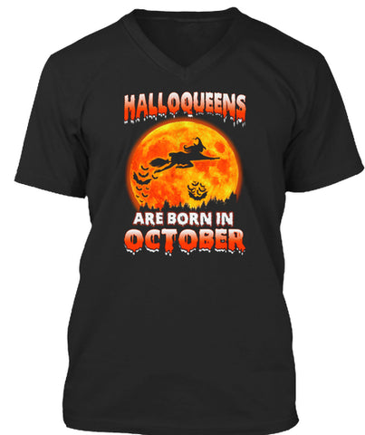 HALLOQUEENS ARE BORN IN OCTOBER T SHIRT