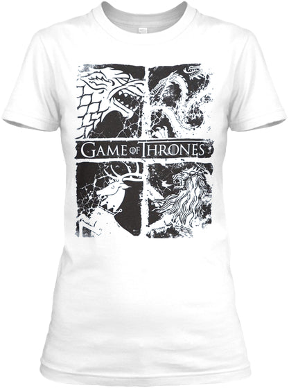 Game of Throness Four Houses T-Shirt