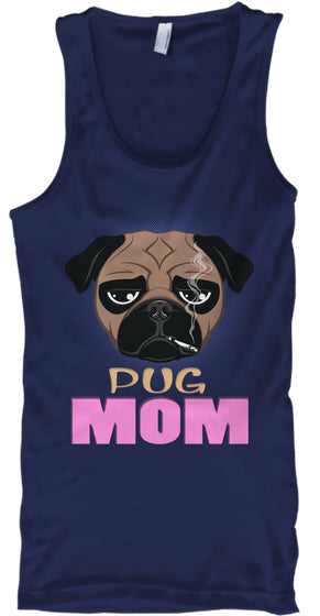 Funny Pug Mom Dog Smoking A Cigarette