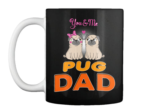 Funny Pug And Lettering Dad